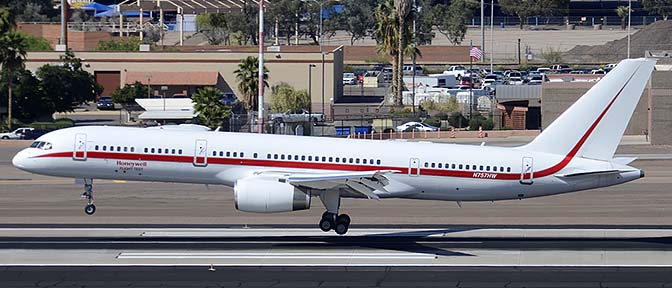 Honeywell Boeing 757-225 N757HW engine testbed, Phoenix Sky Harbor, March 24, 2015
